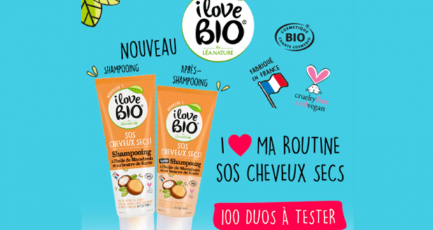 100 duos soins SOS Cheveux Secs de I Love bio by Léa Nature à tester