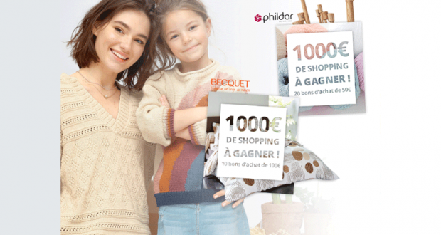 20 bons d’achat Phildar de 50€ offerts