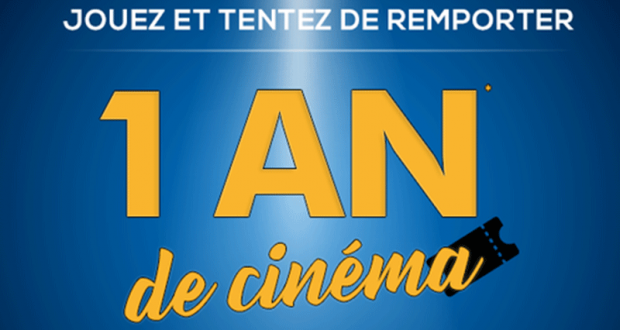 20 lots d'un an de cinéma offerts