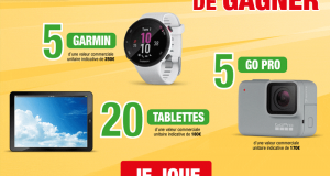 20 tablettes - 5 Go Pro et 5 montres Garmin offertes
