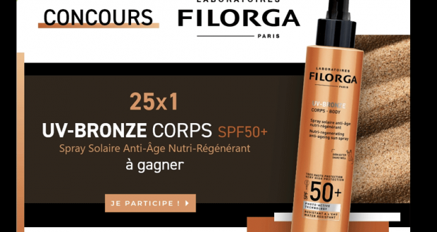 25 produits UV Bronze Corps SPF50 Filorga offerts