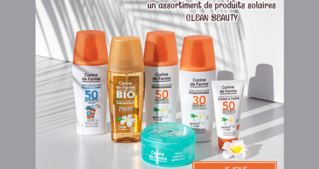 3 assortiments de produits solaires offerts