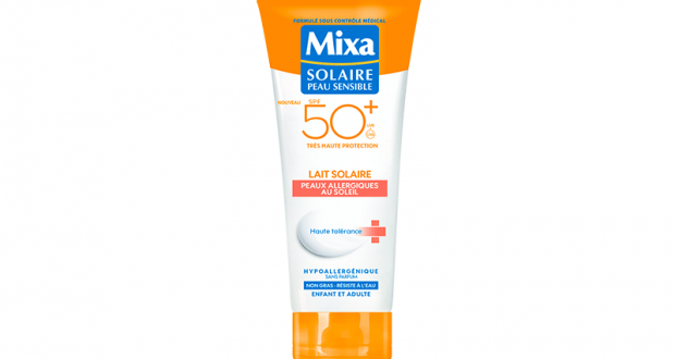 400 Lait Solaire Peaux Allergiques au Soleil 50+ Mixa à tester