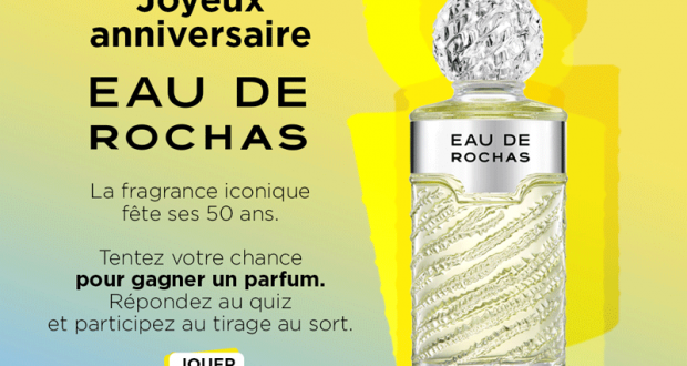 10 eaux de toilette Eau de Rochas 100 ml offertes