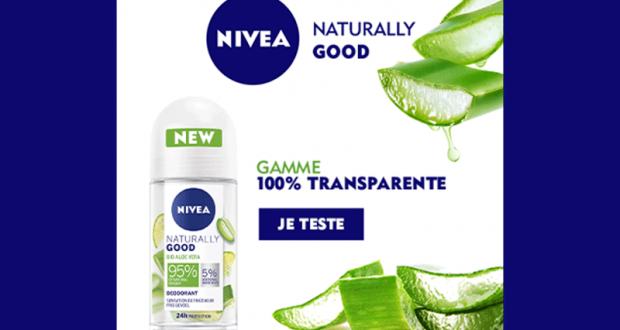 100 Déodorant Bille Aloe Vera Bio - Naturally Good de Nivea à tester