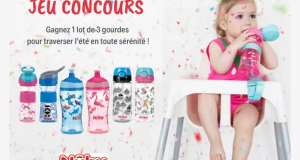 18 lots de 3 gourdes Nûby offerts