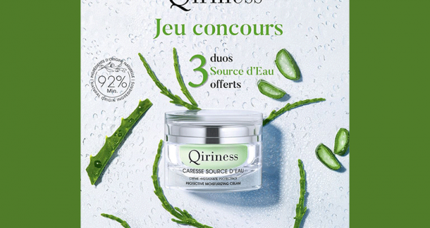 3 lots de 2 produits Source d’Eau Qiriness offerts