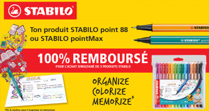 STABILO Le 3ème produit 100% remboursé