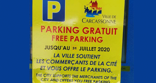 Stationnement gratuit à Carcassonne jusqu'au 31 Juillet
