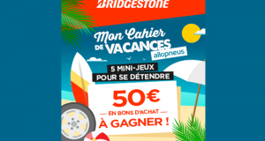 10 bons d'achat de 50 euros à valoir sur des pneus Bridgestone