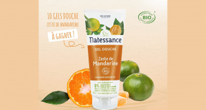 10 gels douche Zeste de Mandarine Natessance offerts