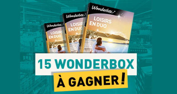 15 coffrets Wonderbox Loisirs en duo offerts
