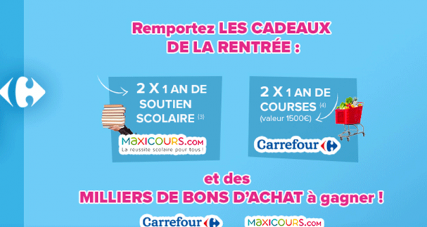 25 cartes cadeaux Carrefour offertes