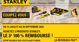 3ème Outillage à main Stanley 100% Remboursé