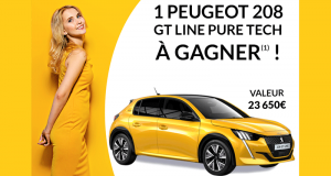 Gagnez une voiture Peugeot 208 GT Line PureTech