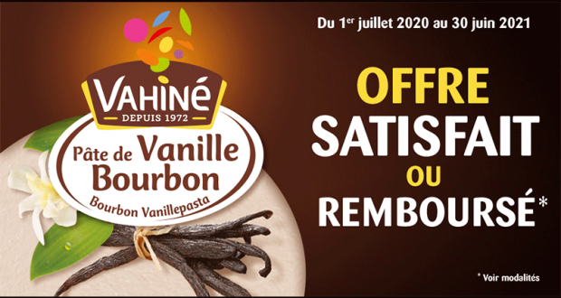 Pâte de Vanille de Bourbon Vahiné 100% Remboursé