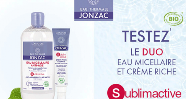 50 duo Sublimactive Eau Thermale Jonzac à tester