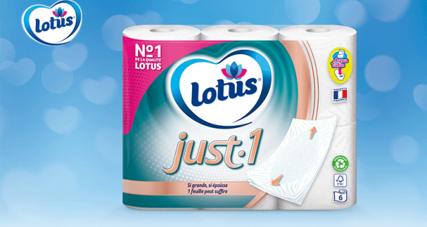 500 paquets papier toilette Lotus Just 1 à tester
