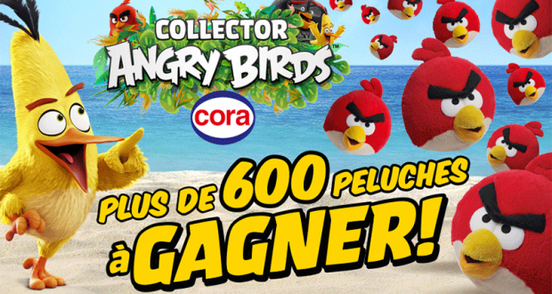610 peluches Red Angry Birds offertes