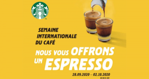 Café GRATUIT offert chez Starbucks