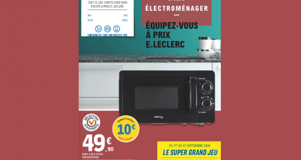 Catalogue E.Leclerc du 01 septembre au 19 septembre 2020