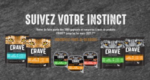 1000 lots de 6 mois de nourriture CRAVE offerts