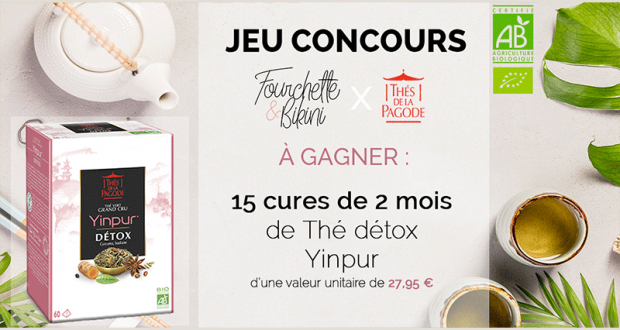 15 cures 2 mois de cure Thé vert détox Yinpur offerts