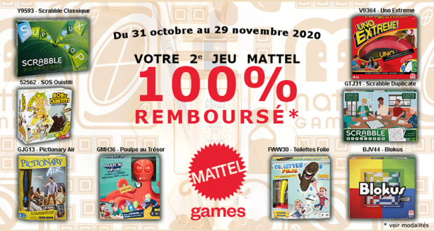 2ème Jeu Mattel 100% Remboursé