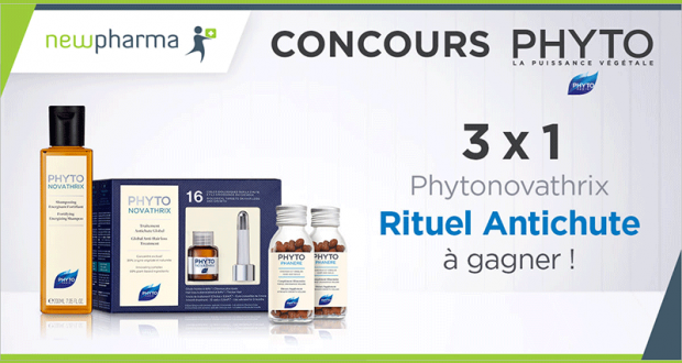 3 kits anti-chute de cheveux Phytonovathrix offerts