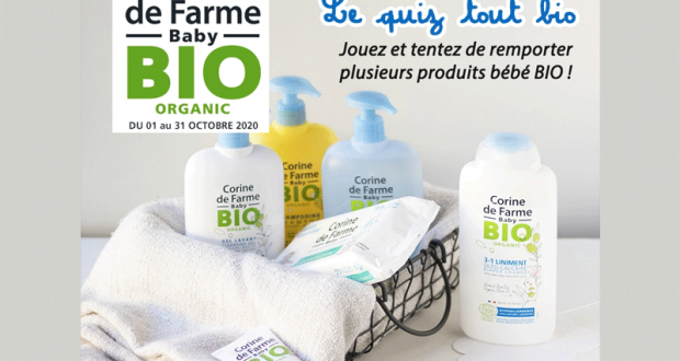 5 assortiments de produit de soins bébé bio offerts