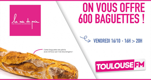 Baguette offerte dans les boulangeries La Mie de Pain