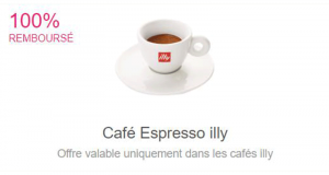 Café Espresso Illy 100% Remboursés