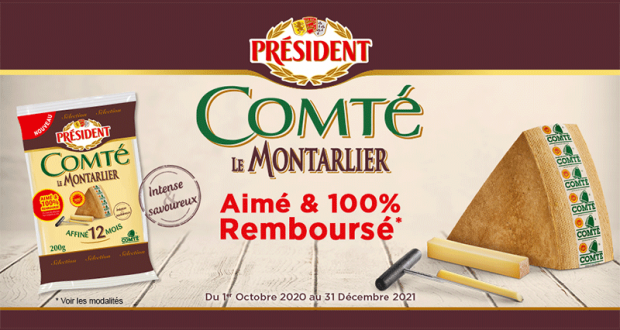 Comté Le Montarlier Président 100% Remboursé