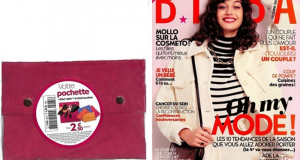 Magazine Biba une pochette effet daim pour 2.50€ de plus