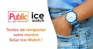 12 montres Solar Ice-Watch bleue offertes