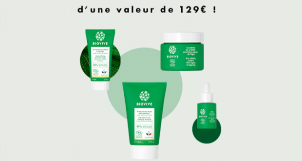 16 lots de 4 produits de soins Biovive offerts