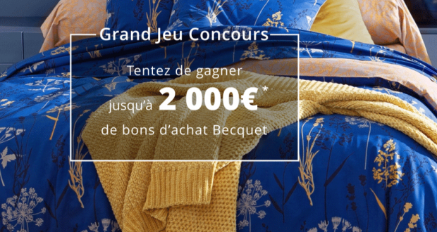 20 bons d’achat Becquet de 100€ offerts