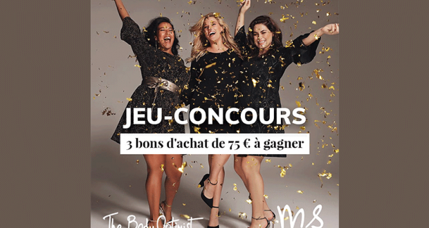 3 bons d'achat MS Mode de 75 euros offerts