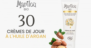 30 crèmes de jour à l'Huile d'Argan bio Marilou Bio à tester