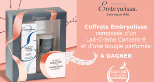 5 lots de coffrets de Nöel Embryolisse offerts