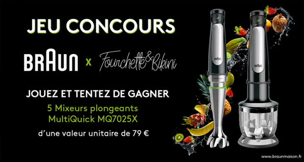 5 mixeurs plongeants MultiQuick Braun offerts