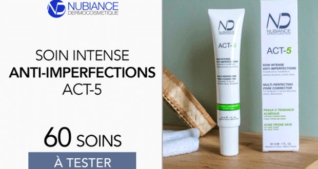 60 Soin Intense Anti-Imperfections ACT-5 Nubiance à tester