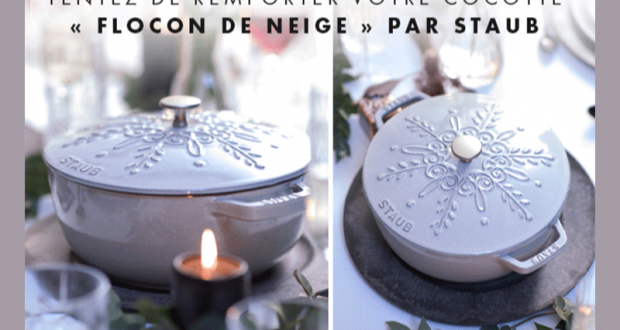 8 cocottes Flocon de neige par STAUB offertes