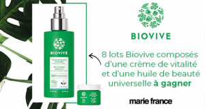 8 lots de 2 produits de soins Biovive offerts