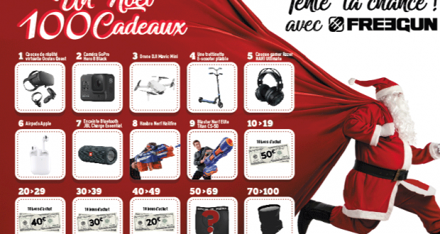 100 Cadeaux offerts par Freegun