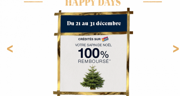 100% remboursés pour l'achat d'un Sapin