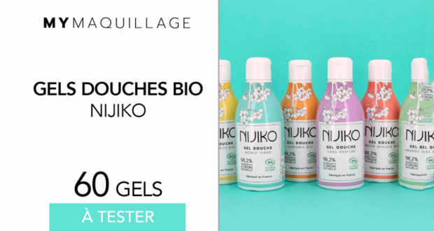 60 Gels Douches Bio Nijiko de MY MAQUILLAGE à tester