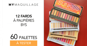 60 palette de 12 fards paupières BYS de MY MAQUILLAGE à tester