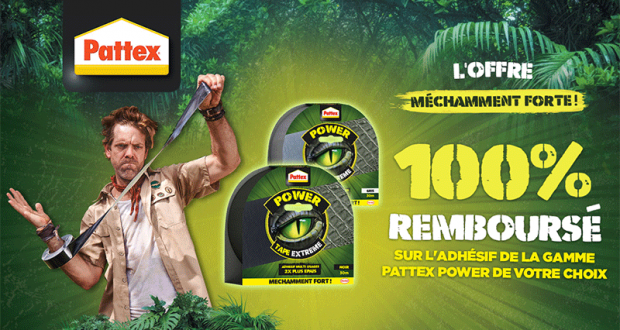 ADHÉSIF PATTEX POWER 100% remboursé