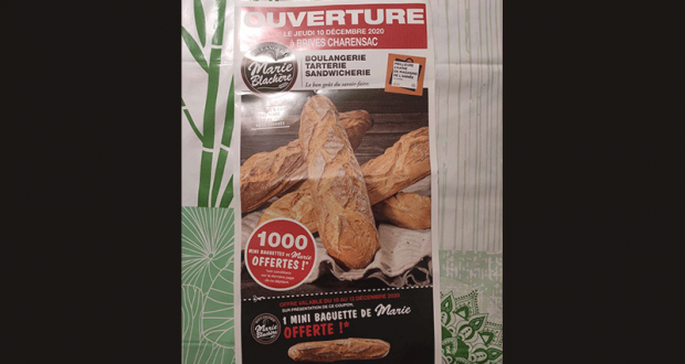 Mini-baguette offerte sans obligation d'achat